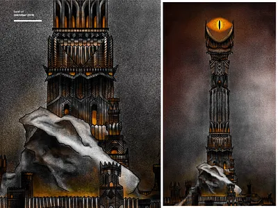 Best of Inktober 2019 - Legend digital painting eye illustration illustration digital inktober legend lord of the rings lotr procreate sauron