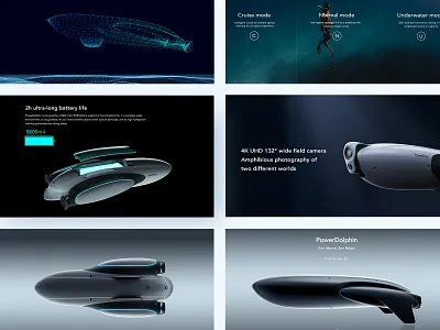 Intelligent Boat 3d design rendering ui web