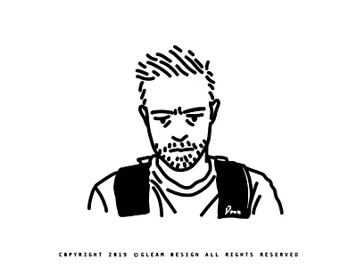 So sad 2d adobe alone design gleam illustration outdoor people young