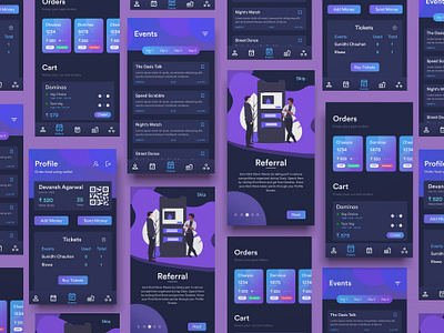 Oasis '19 Android App android android app design app app design dark dark app dark blue dark mode dark theme dark ui neon noir purple ui