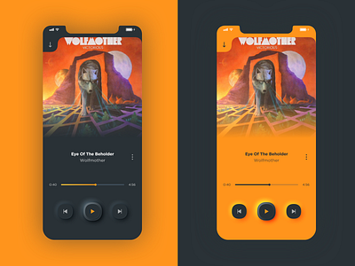 Skeuomorphic x Modern Design for Music player design mobile mp3 mp3 player music skeuomorphic ui user experience user inteface