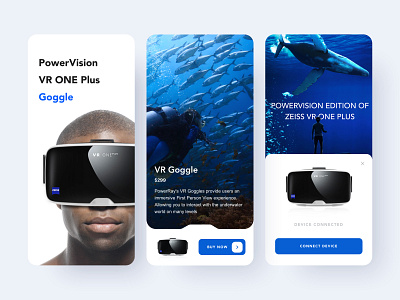 VR design ui water