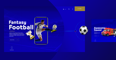 Fantasy Football. Project 3d dark design minimal ui uiux userinterface webdesign