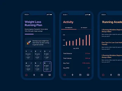 EasyRun App Concept app ios running ui