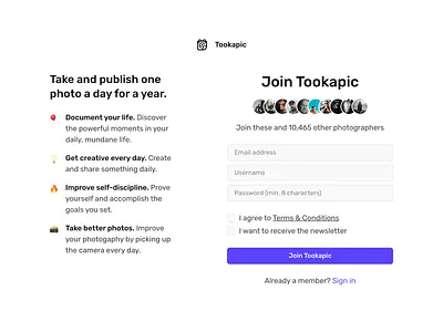 New Sign up page button clean minimal register register form sign up sign up form sign up page sign up screen signup signup page simple ui web web design website