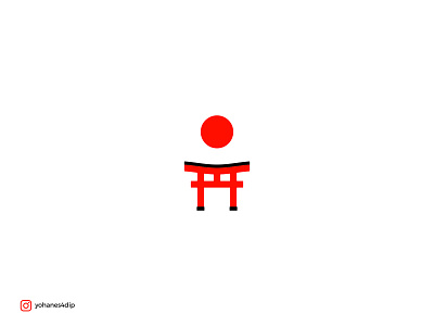 Torii branding design flat icon japan japanese culture logo minimal ui vector