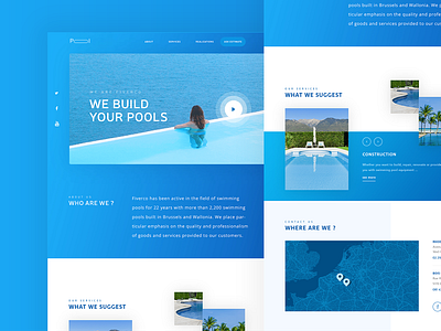 Pool Construction design ui web