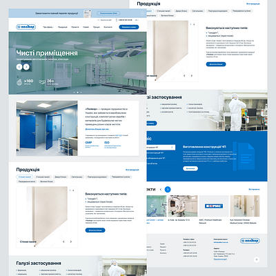 Polikor Website cleanrooms company corporate design firm middltone polikor product product design product page responsive service ux uxui web website