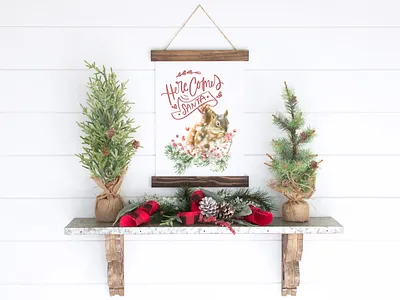 Christmas Watercolor Woodland Story by Catherine Wheel 2020 animal bird card christmas christmas watercolor forest graphics illustration merry christmas mouse new year rat retro squirrel vintage watercolor winter woodland