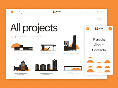 Helios desktop website