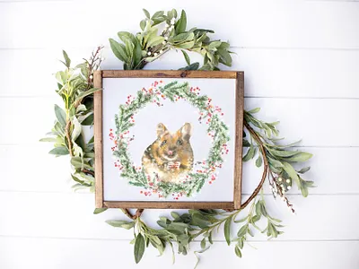 Christmas Watercolor Woodland Story by Catherine Wheel 2020 animal bird card christmas christmas watercolor forest graphics illustration merry christmas mouse new year rat retro squirrel vintage watercolor winter woodland