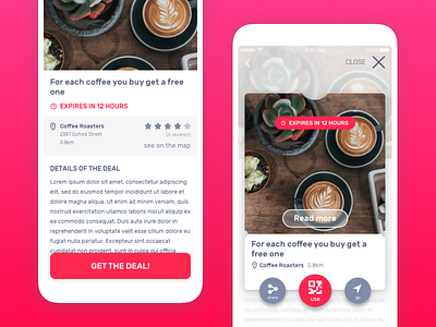 Coupon code app MVP prototype card coupon coupons design discount ios material design mobile mobile app mobile design mobile ui