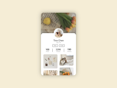 Daily UI #006 - User Profile 006 app daily ui daily ui 006 dailyui mobile mobile app profile ui ui design ux design vector