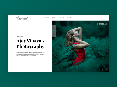 Portfolio Website - Concept Design concept design homepage ineractive homepage landingpage modern web design photography portfolio portfolio site uidesign user experience userinterface webdesign webpagedesign website