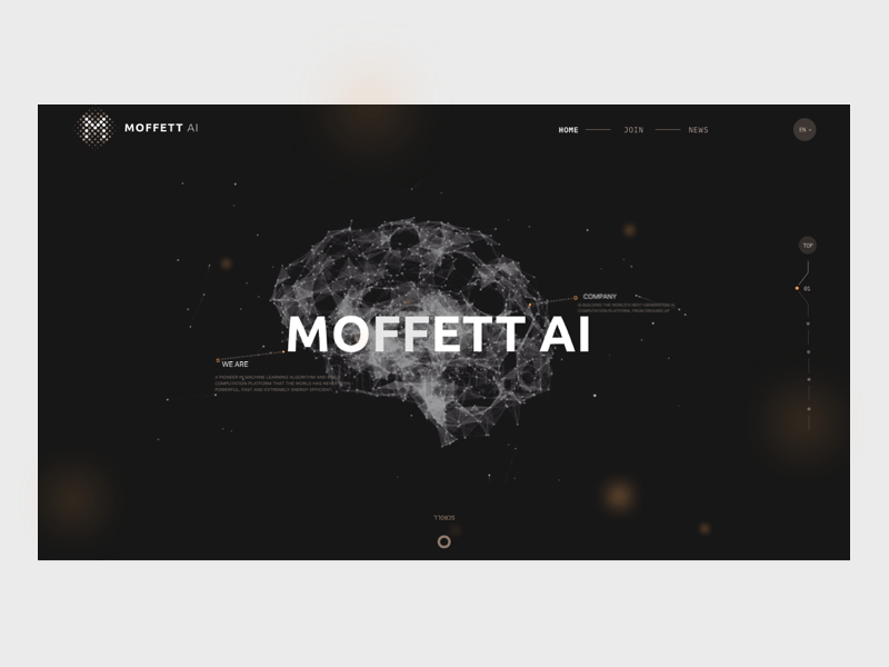 Moffett AI agency animation artificial intelligence business design illustration mobile modern portfolio print professional responsive typography upqode webdesign wordpress wordpress design wordpress development