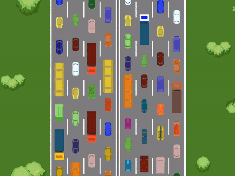 Traffic Jam asphalt automobile bus car city drive highway journey road street lights top view town traffic traffic jam transport travel trip truck urban vehicle