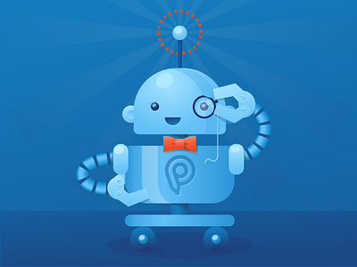 Monocle bowtie cute elegant illustration monocle robot vector