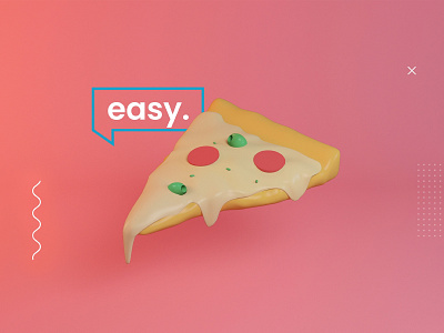 Foodie. 3d 3d animation 3d animation studio 3d art after effects aftereffects animated animation cheese cinema 4d cinema4d design easy motion design motion graphics pepperoni pink pizza