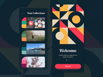 Inspiration Collection App app colours inspiration ios iphone mobile moodboard pattern