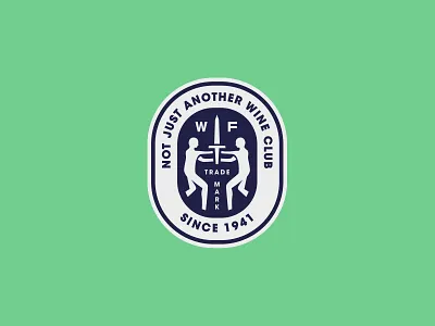 Wine Fellas badge branding illustration lockup logo modern typography wine