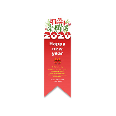 Christmas & New year 2020 design illustration typography