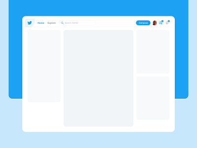 Daily UI 053 :: Header Navigation 053 daily ui 053 day 053 header header navigation navigation twitter ui