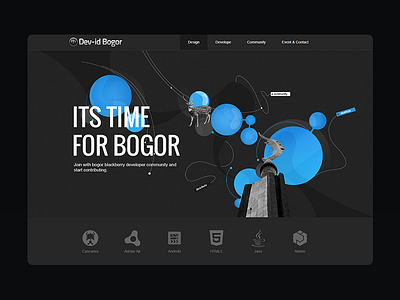 Black Berry Dev-ID Bogor abstract black blackberry blue dark dark ui elegant minimalist parralax typography web web ui web ui ux