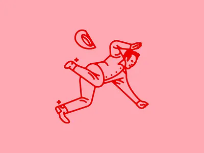 BUCKED branding character cowboy desert identity illustration minimal rodeo southwest vector