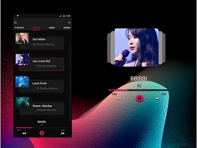 Music Playlist brand design branding daily 100 challenge dailyui design figma iu korea kpop logo music music app music player trending ui ux