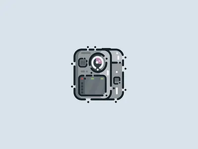 Camera adobe illustrator camera camera icon design go pro go pro max illustration material minimal sticker