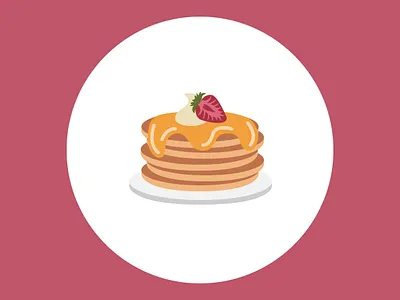 100 days of vector illustration day 76 100 days of illustration 100daychallenge 100days adobe illustrator breakfast cream design dessert detail illustration illustration maple syrup pancakes strawberries vector vector illustration