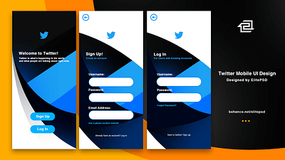 Twitter Mobile Ui Design adobe xd design mobile app design mobile ui twitter ui