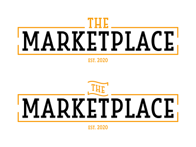 Logo Design | The Marketplace branding cafeteria college design food service illustration logo logo design marketplace orange simple typography university vector