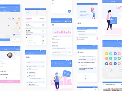 Travel app icon illustration mobile app mobile app design ui ux