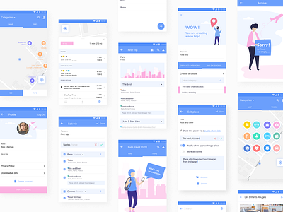 Travel app icon illustration mobile app mobile app design ui ux