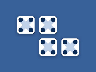 FOUR: 4 days until 2020! 2019 2020 blue countdown design dice four illustration newyears numbers roman numberals typography vector