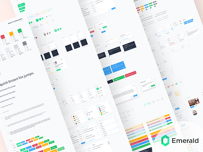 Emerald Design System button component library components design system design systems interface navigation navigation menu product design sketch symbols symbolset ui ui design ui kit ui kit design uiux