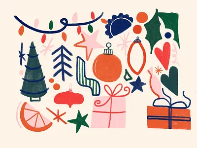 Hello and merry merry Christmas! animation changes christmas christmas card collaboration color crayons drawing greetingcard hand drawn holiday holidays illustration love paper retro star team warm