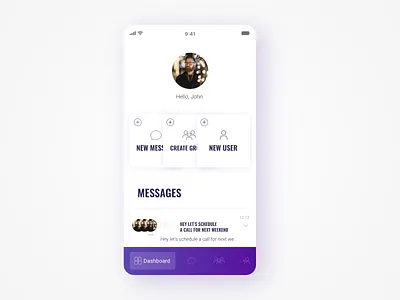 Mobile message app #1 adobe xd design gradient graphic design mobile mobile design mobile ui ui ui design