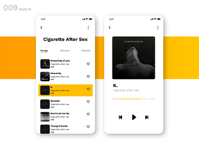 Daily UI N°9 : Music Player dailyui design illustration music musicplayer ui ux