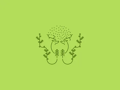Holiday Season animal deer holiday holiday season logo plant symetric