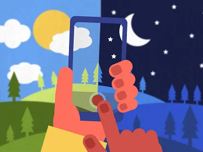 How to make a time lapse video illustraton vector