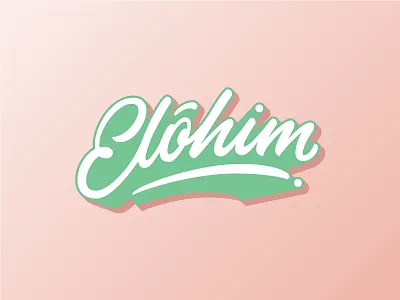 Elóhim brand branding custom type design hand lettering logo logo design logomark type vector