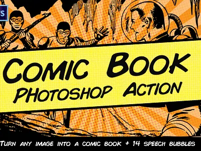 Comic Book Photoshop Action action actions art artist comic comic book design easy to use fast graphic design haftone halftone action halftone effect instant photoshop photoshop action photoshop art preset quick workflow
