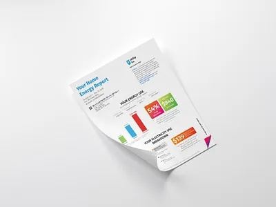 Home Energy Report Mock Up branding design electric electricity electricity report energy energy report flat her home energy report mock mock up paper product product design report report mock utility utility design utility report