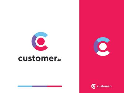 Customer.io Branding abstract agency app logo branding branding identity clever logo customer digital logo design logo designer logo inspiration logo mark logotype minimalist modern logo negative space simble simple clean typography unique