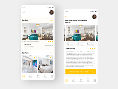 House trade app app clean clean ui design house houses interior interior design landing design minimal mobile mobile app mobile app design trade ui ux yellow