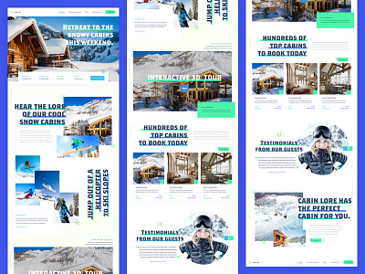 Cabin Lore - DZ Mock the Halls 2019 booking website cabin cabin website christmas holiday rental website skiing snow snowboarding ui design vacation vacation website web design winter winter holiday