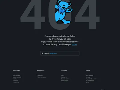 Ripple 404 Page 404 404 error 404 error page 404page blockchain crypto cryptocurency digital assets ripple website website design