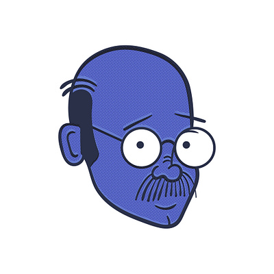 Tobias Funke, The Blue Man arrested development design halftone illustration illustrator sticker design